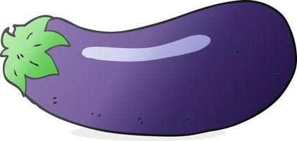 doodle character cartoon eggplant vector