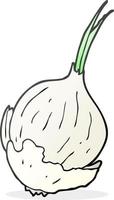 doodle character cartoon garlic vector