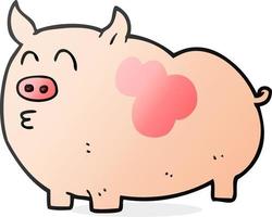 doodle character cartoon pig vector