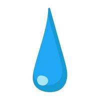 Cartoon blue dripping water drop and liquid icon. Shape water is splashing, flowing and water droplet. Clean and fresh aqua and wet bubble. Flowing dew vector illustration