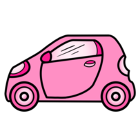 carro elétrico rosa png