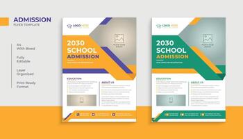 Back to Kids education flyer template design vector