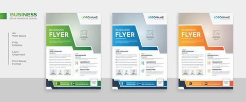 Creative corporate business digital marketing agency flyer template design vector
