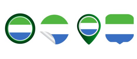 Sierra Leone flag flat icon symbol illustration png