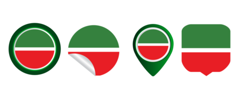tatarstan drapeau plat icône symbole illustration png