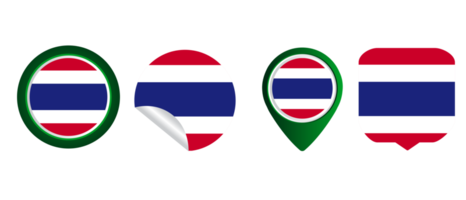 Thailand vlag vlak icoon symbool illustratie png