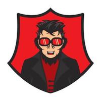 Geek Monkey mascot logo design. Gaming monkey vector illustration design.