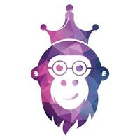 Monkey vector logo design. Cute monkey logo vector design.