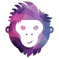 Monkey vector logo design.