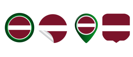 Latvia flag flat icon symbol illustration png