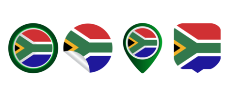 South Africa flag flat icon symbol illustration png