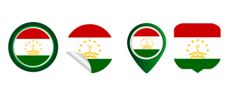 Tajikistan flag flat icon symbol illustration png