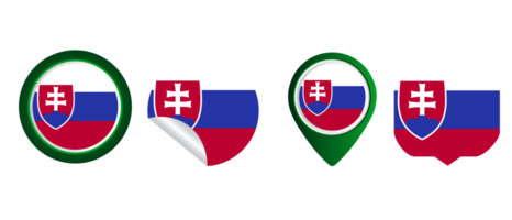 Slovakia flag flat icon symbol illustration png