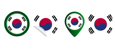 zuiden Korea vlag vlak icoon symbool illustratie png