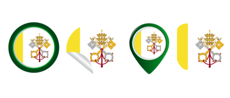 Vatican City Holy See flag flat icon symbol illustration png