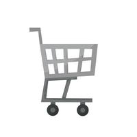 Shopping cart. Vector cartoon illustration