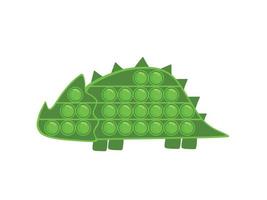 Pop it. Antistress. Fashionable toy in the form of a dinosaur. Vector cartoon illustration.