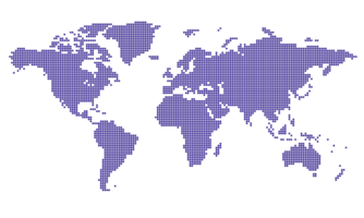 wereldkaart op witte achtergrond. wereldkaartsjabloon met continenten, Noord- en Zuid-Amerika, Europa en Azië, Afrika en Australië png