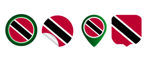 Trinidad and Tobago flag flat icon symbol illustration png
