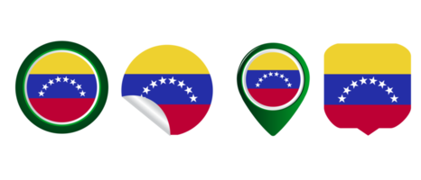 venezuela flagga platt ikon symbol illustration png