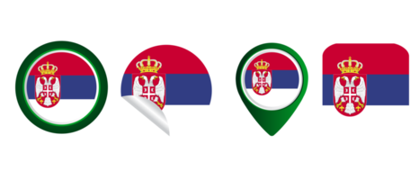 Serbia bandiera piatto icona simbolo illustrazione png