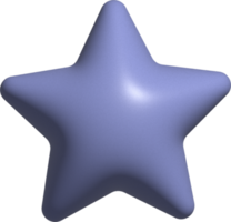 cute 3D colorful star shape decoration png