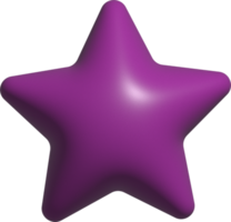 cute 3D colorful star shape decoration png