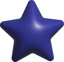decoração em forma de estrela colorida 3d fofa png