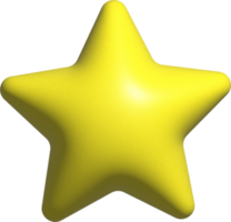 cute 3D colorful star shape decoration png