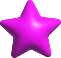 cute 3D colorful star shape decoration png