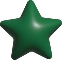 cute 3D colorful star shape decoration png