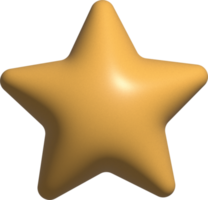 cute 3D colorful star shape decoration png