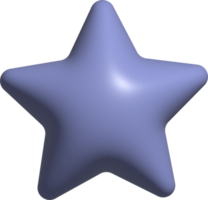 decoração em forma de estrela colorida 3d fofa png