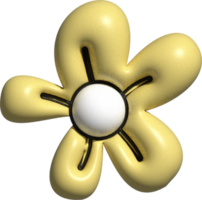 cute 3D flower leaves decoration png