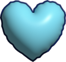 cute 3D heart shape decoration png