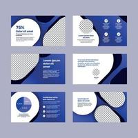 Gradient Blue Presentation Templates vector