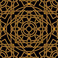 Yellow Celtic Knots Seamless Pattern Background vector