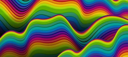 Abstract Colorful Rainbow Wave Background vector