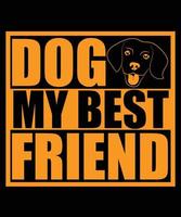 plantilla de diseño de camiseta de vector de mi mejor amigo de perro