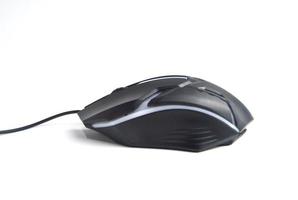 Modern computer mouse isolated on white background photo