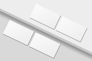 Realistic blank business card illustration for mockup. 3D Render. photo