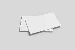 Realistic blank business card illustration for mockup. 3D Render. photo
