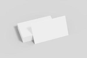 Realistic blank business card illustration for mockup. 3D Render. photo