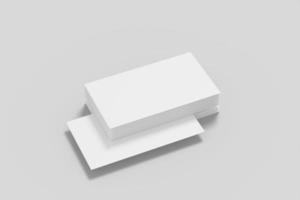 Realistic blank business card illustration for mockup. 3D Render. photo