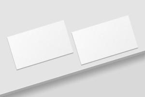 Realistic blank business card illustration for mockup. 3D Render. photo