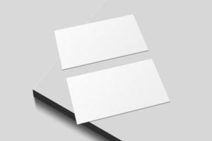 Realistic blank business card illustration for mockup. 3D Render. photo