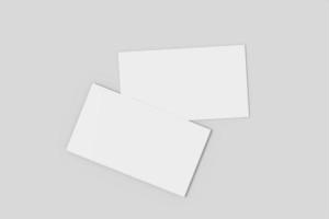 Realistic blank business card illustration for mockup. 3D Render. photo