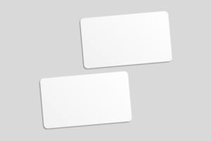 Realistic blank business card illustration for mockup. 3D Render. photo