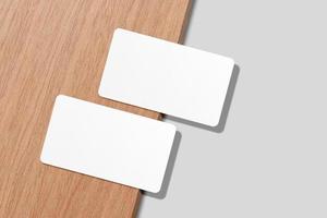 Realistic blank business card illustration for mockup. 3D Render. photo