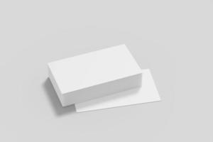 Realistic blank business card illustration for mockup. 3D Render. photo